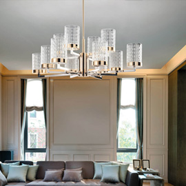 Quarzo 8+4 Chandelier